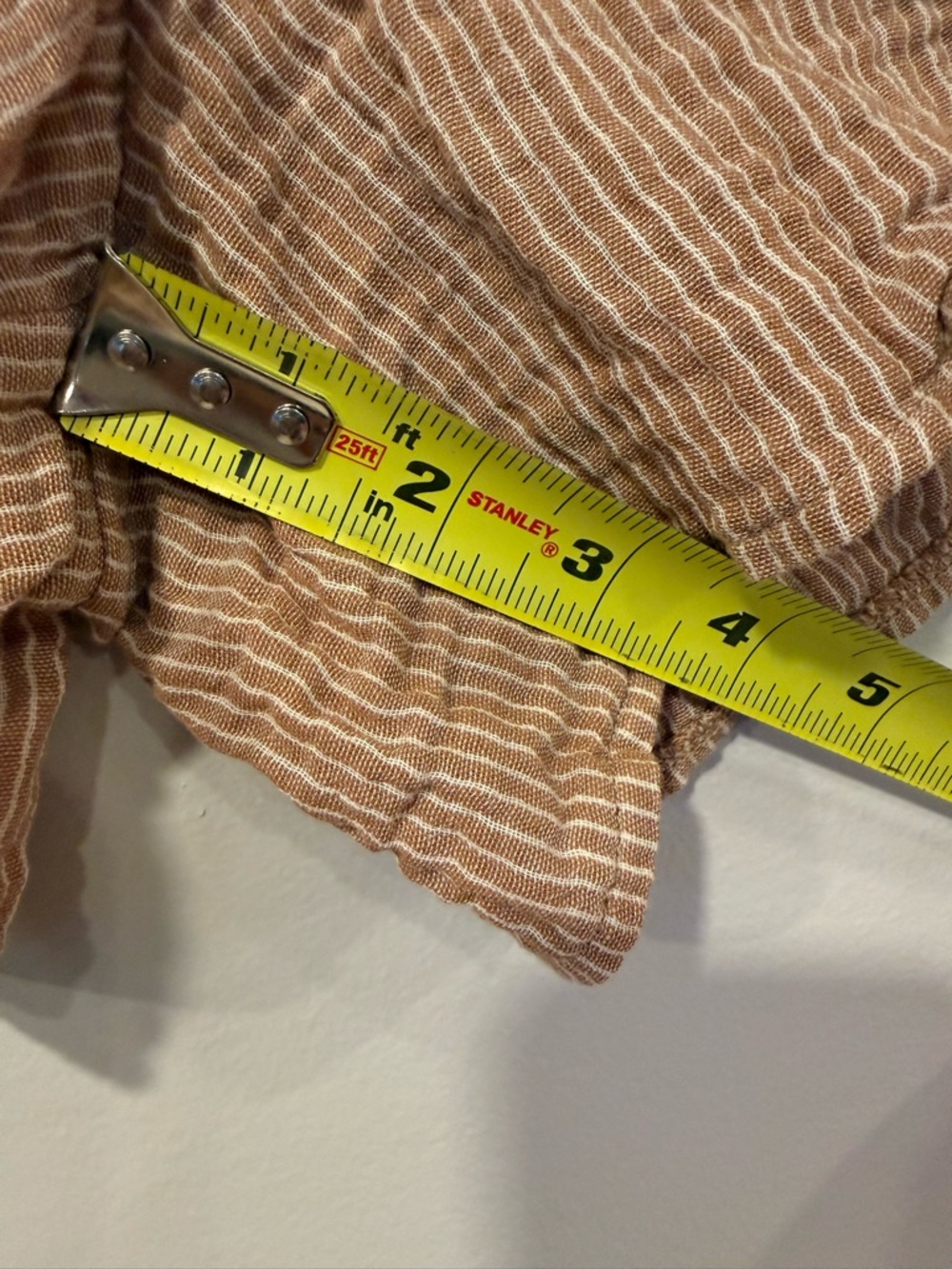 Kona Sol Cover Up Shirt & Short Set Gauze Brown White Striped Women's Small - Picture 9 of 13